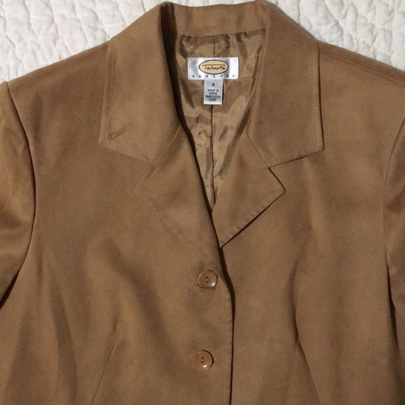 Talbot Petites size 8 camel suede blazer - Picture 4 of 7